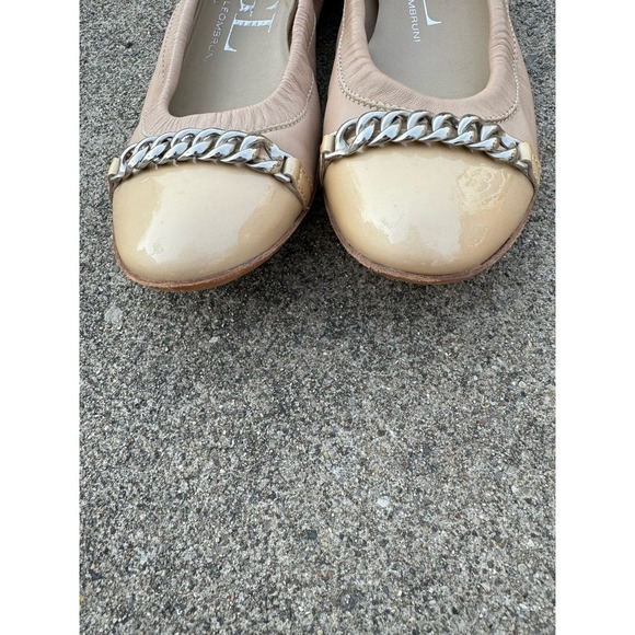 AGL leather cap toe chain detail ballet flats - Picture 9 of 9